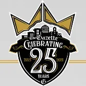 Gazette 25-year anniversary badge