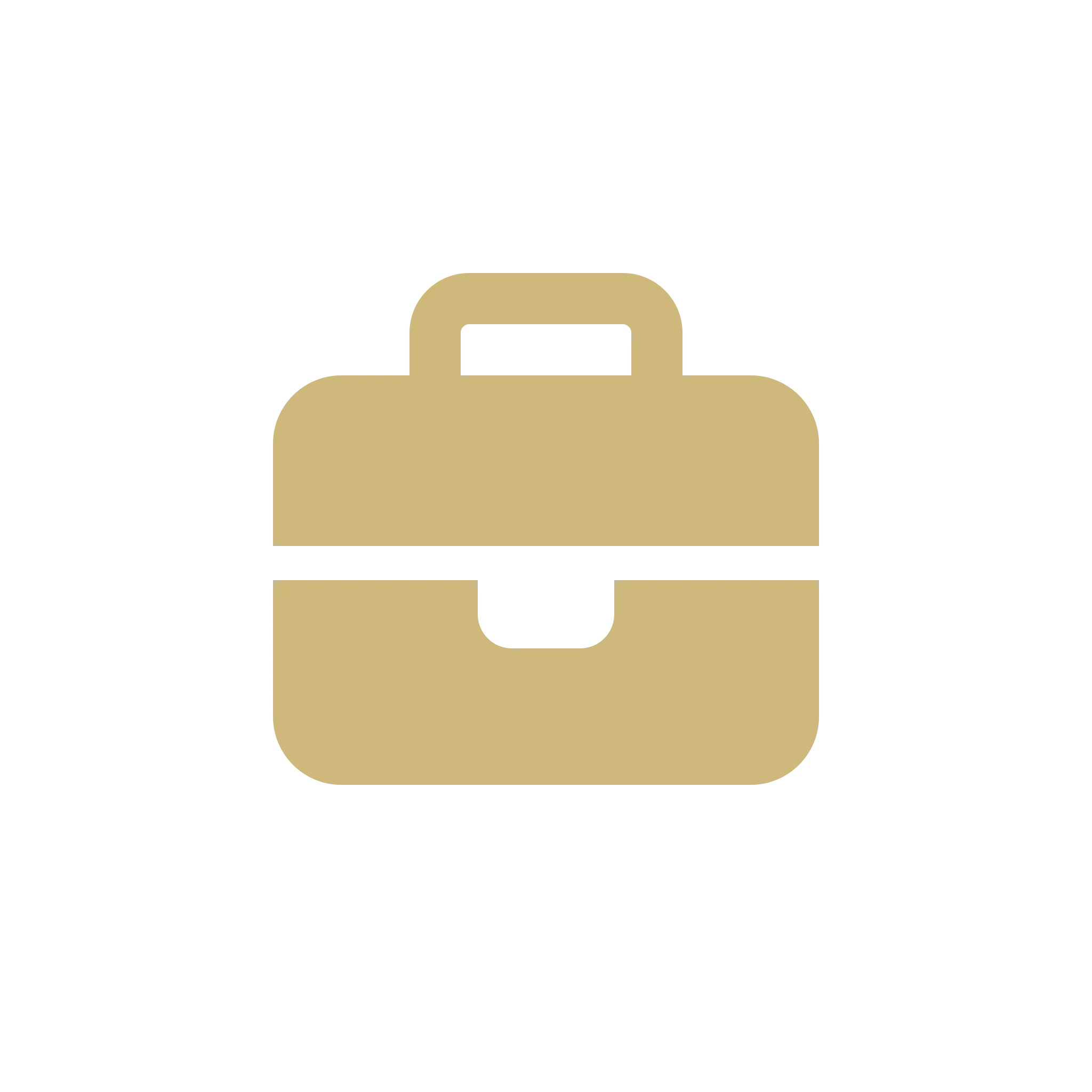 Gold briefcase icon