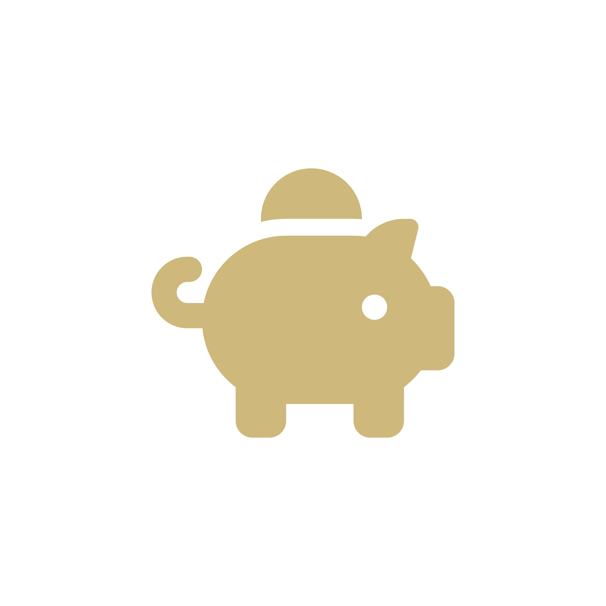 Piggy bank in UCCS Gold