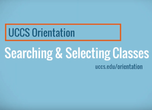 a decorative image that says "Searching and selecting classes"